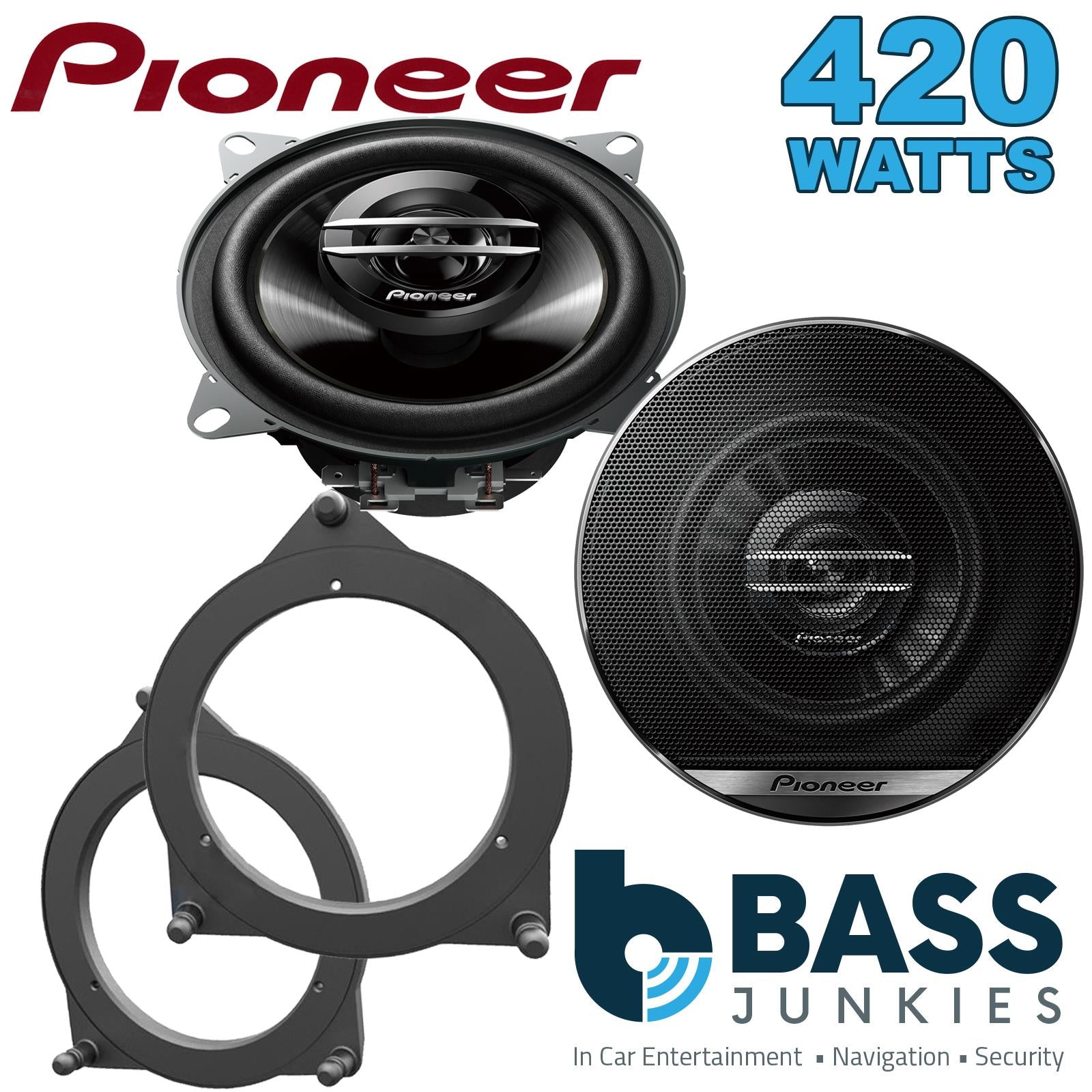 Pionner TS-G1020F 100mm/10cm/4" 2-Way Coaxial Car speakers (Per Pair Max 420|60 watts RMS) Fits Mercedes C-Class 2015-21