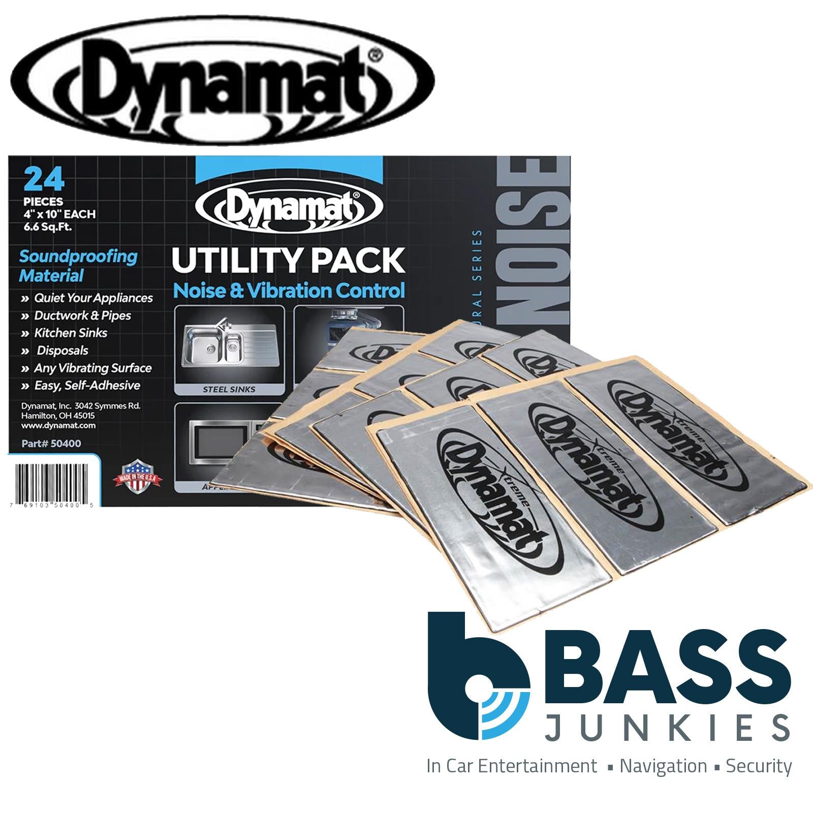 Dynamat Xtreme DYN50400 - 24pcs 100mm x 254mm (4” x 10”) Architectural Utility Pack Sound Deadening Material