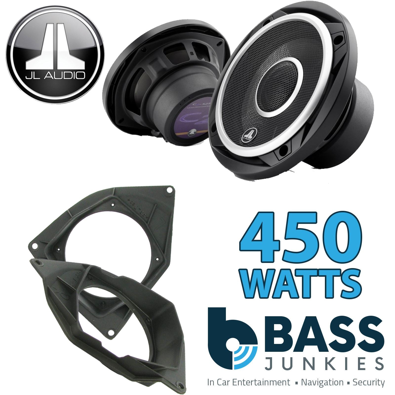JL Audio C2-525X 2-Way 130mm/13cm/5.25" Coaxial Speakers (Per Pair 450 Watts) Fits Citroen C3 2002-05