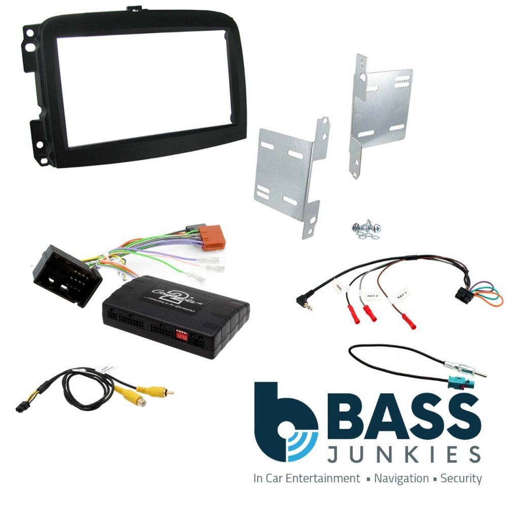 Connects2 CTKFT12 Fiat 500L 2012 On Car Stereo D/Din Fascia Steering Wheel Interface Kit