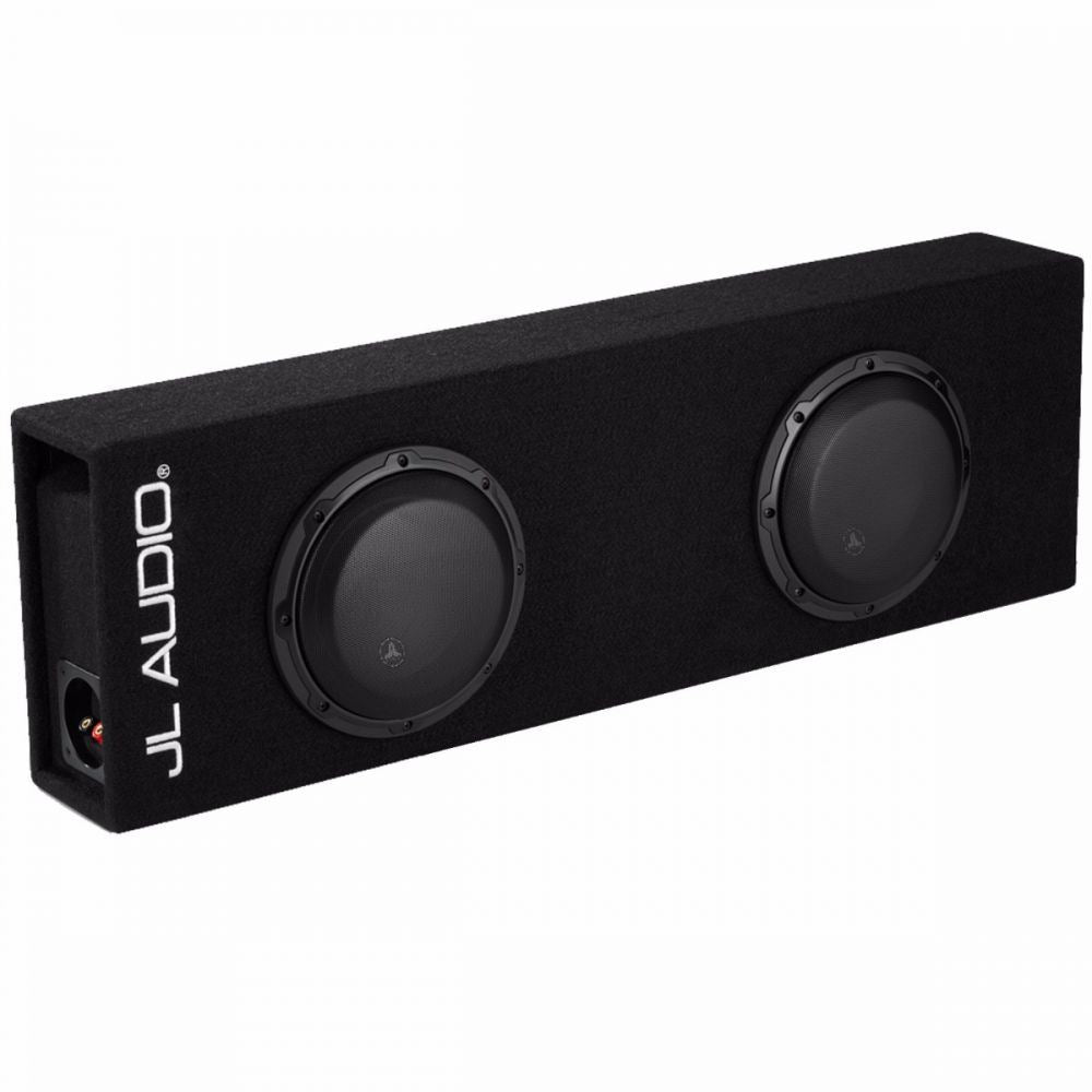 JL Audio CP208LG-W3v3 – Dual 8″ W3v3 Subwoofers (500W, 2Ω) in Ported Enclosure, Black Carpet