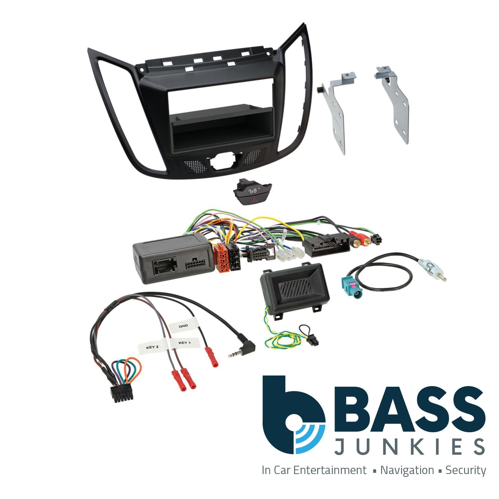 Double Din Car Radio Stereo Full Fitting Kit for Ford Kuga 01/2017 - 12/2019