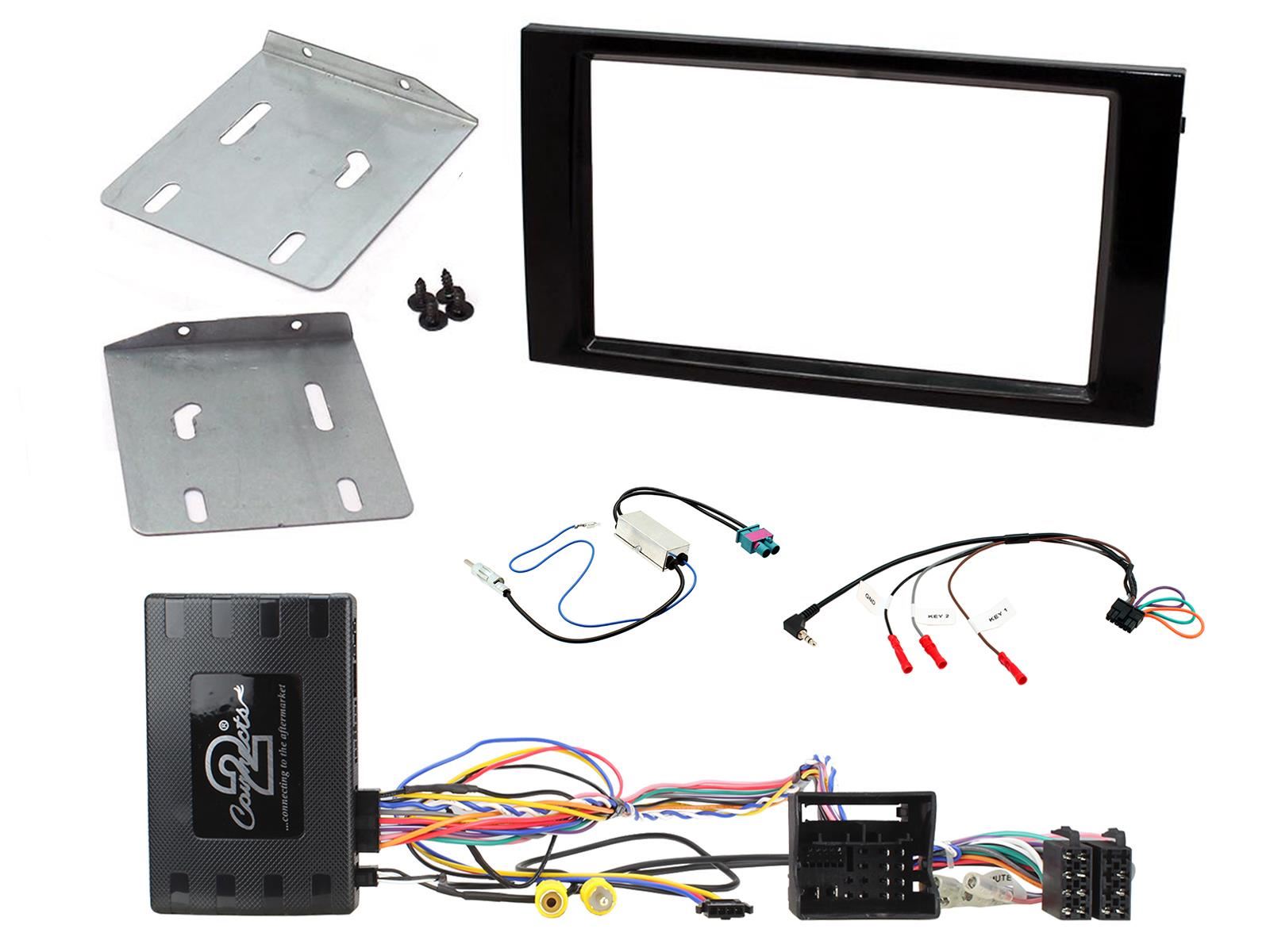 Connects2 Double Din Stereo Fitting kit for Seat Leon 5F 2012-2015 | Seat Ibiza 6P 2015-2017 Vehicle Specific Stereo Screen Steering Controls Fitting Kit
