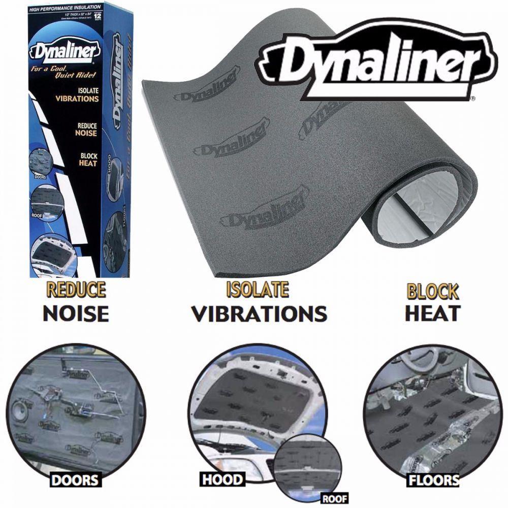 Dynamat 11102 Dynaliner 32" x 54" x 1/4" Thick Self-Adhesive Sound Deadener,Black
