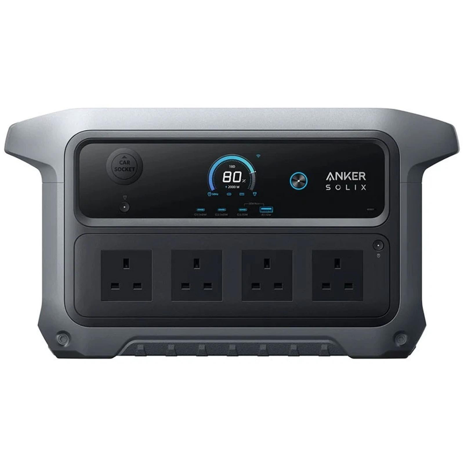 Anker SOLIX - C2000 Gen 2 2048Wh 2400 Watt Portable Power Station with PS400 400 Watt Solar Panel