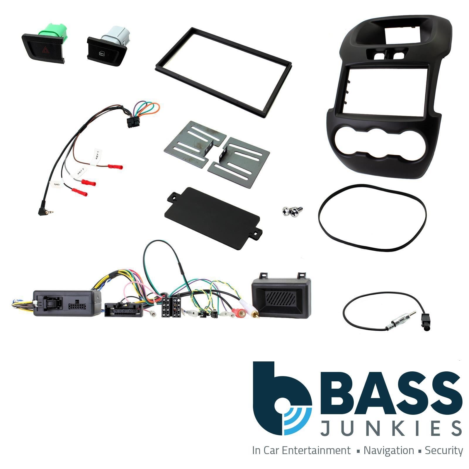 Connects2 Double Din Stereo fitting kit for Ford Ranger 2012-2016 Vehicle Specific Stereo Screen Steering Controls Fitting Kit