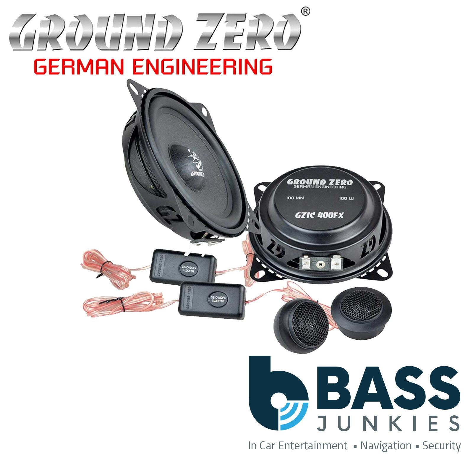 Ground Zero GZIC 400FX - 4" 200 Watts 2-Way Component Car Speaker System