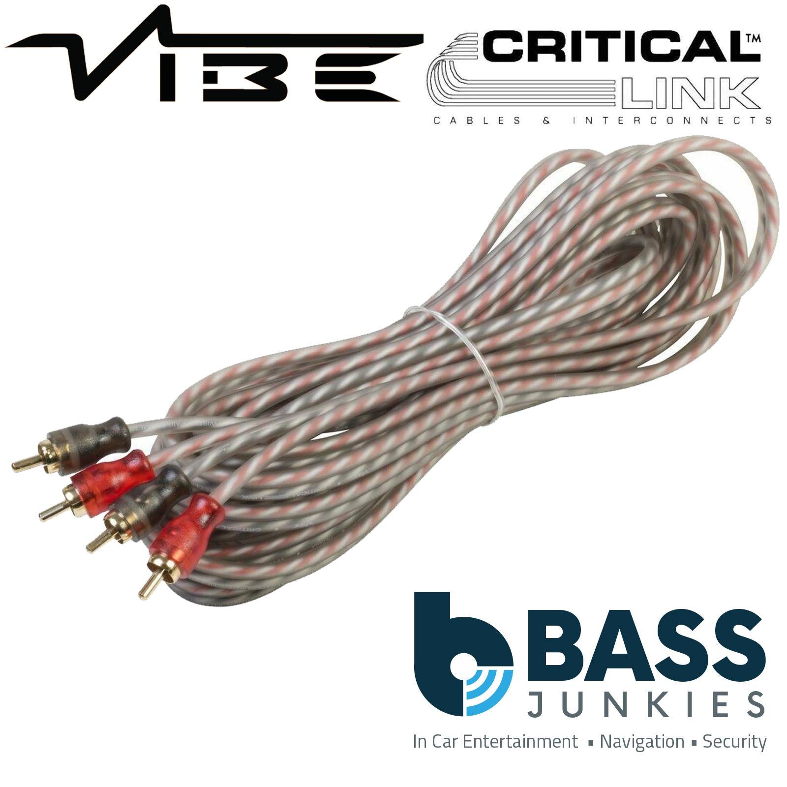 Vibe RCA5MB-V7 - 5 Metre Twisted High Definition Nickel Plated RCA Phono Cable