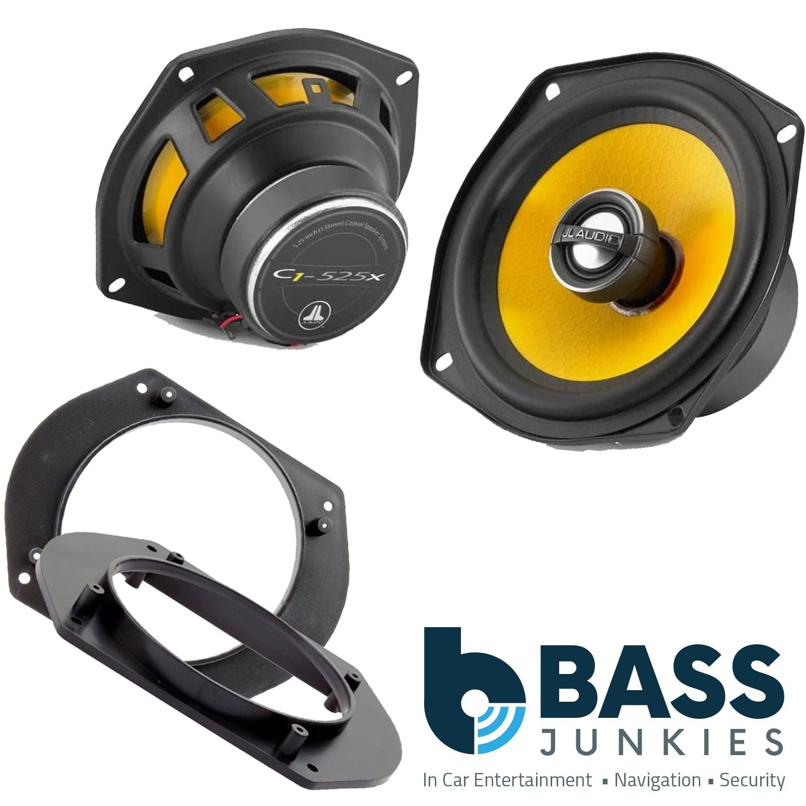 JL Audio C1-525X 2-Way 130mm/13cm/5.25" Coaxial Speakers (Per Pair 450 Watts) Fits Fiat Brava 1995-01 | Bravo 95-01 | Marea 96-02 | Multipla 99-10