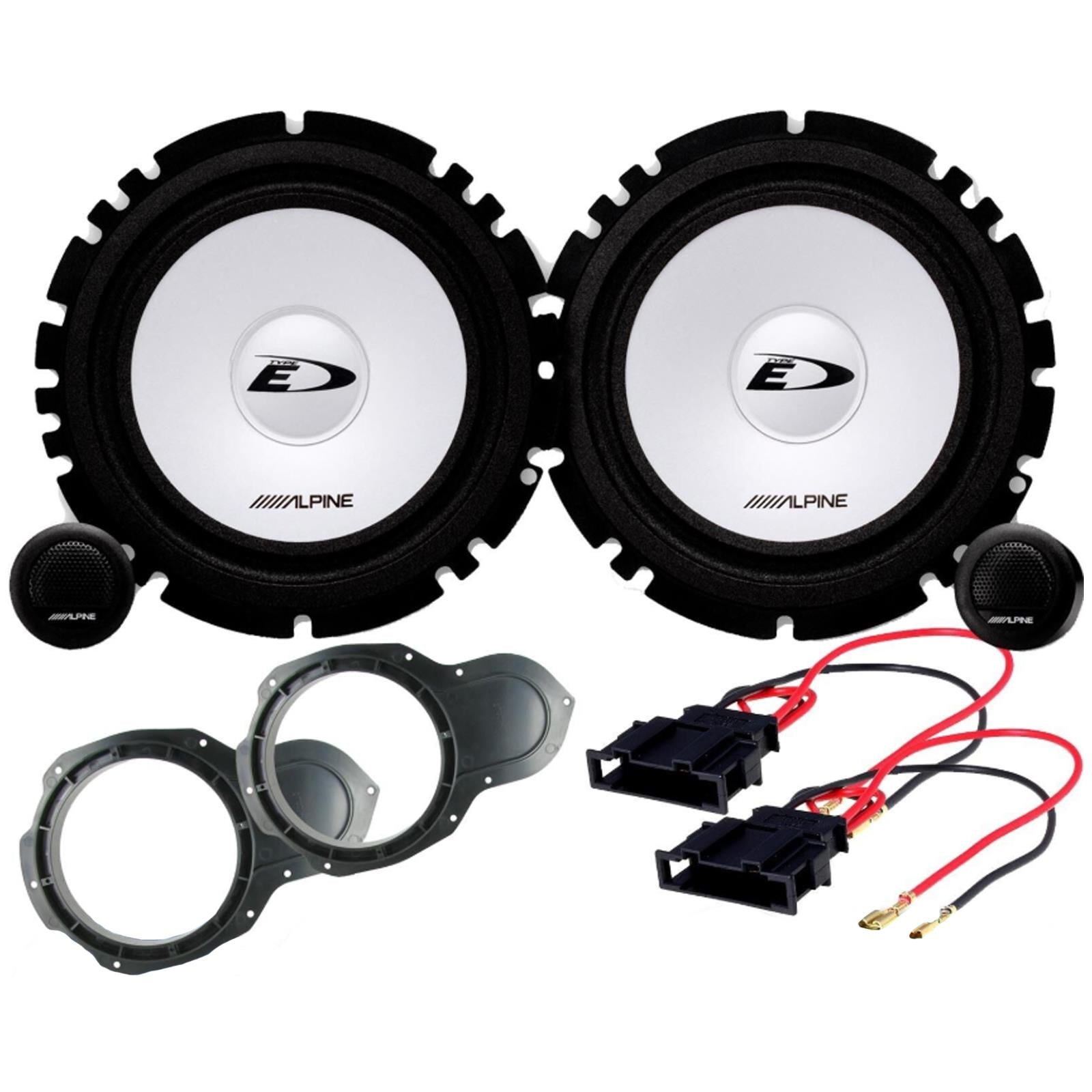 VW Passat B6 ALPINE 560 Watts 16cm 6.5" Front Door Component Car Speakers Kit