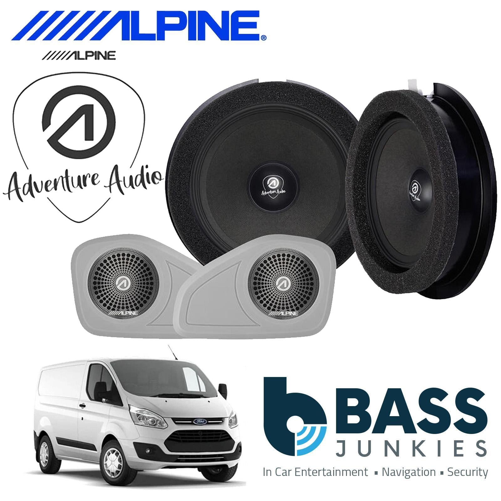Alpine SPC-106TRA7-2 - 6.5" Component Car Speakers for Ford Transit Custom 7 2014 Onwards