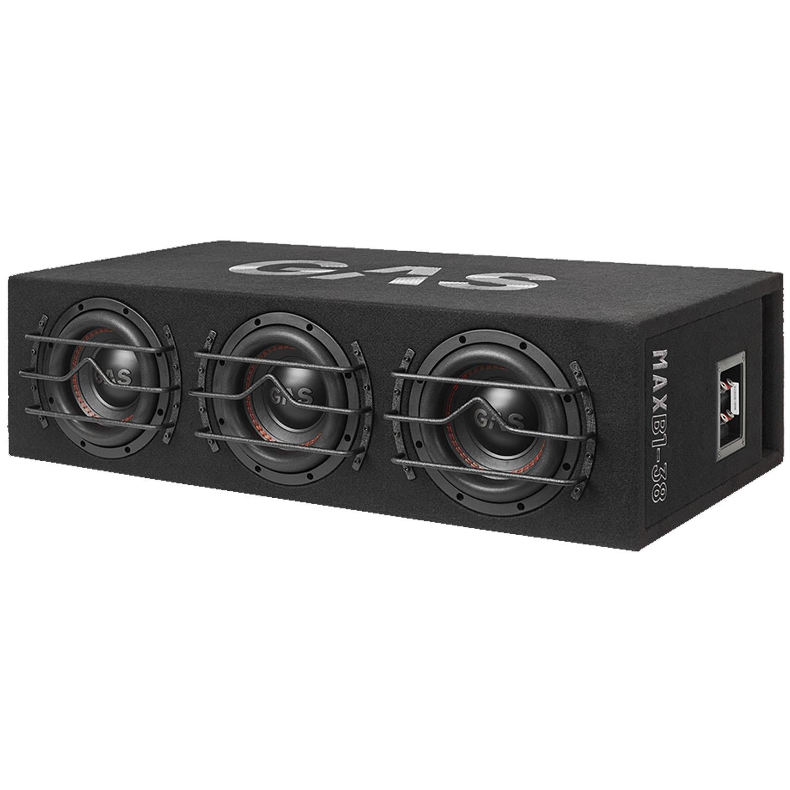 Gas MAX B1-38 - 3000 Watts 8 Inch 20cm Triple Vented Enclosure Car Subwoofer