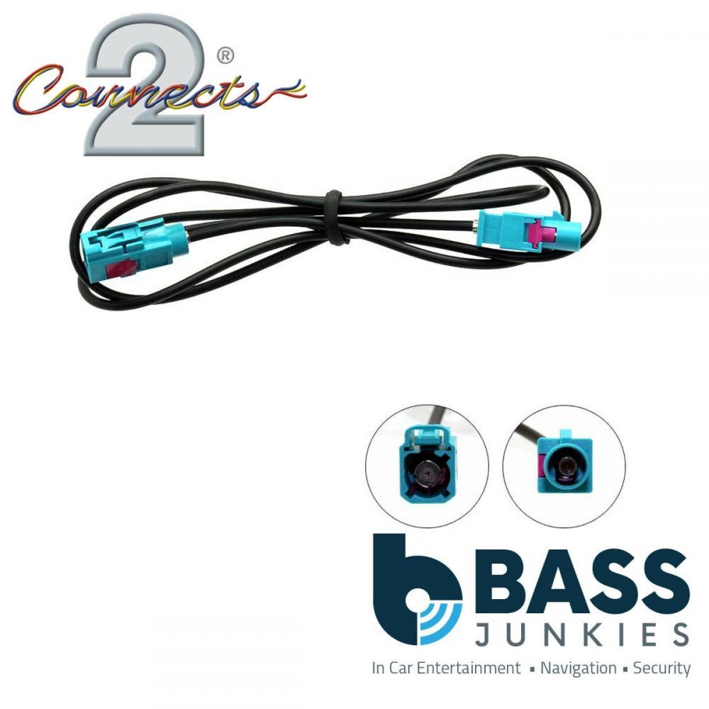 Connects2 CT27AA117 - Car Stereo 1 Meter Male Fakra to Female Fakra Extension Aerial Adaptor