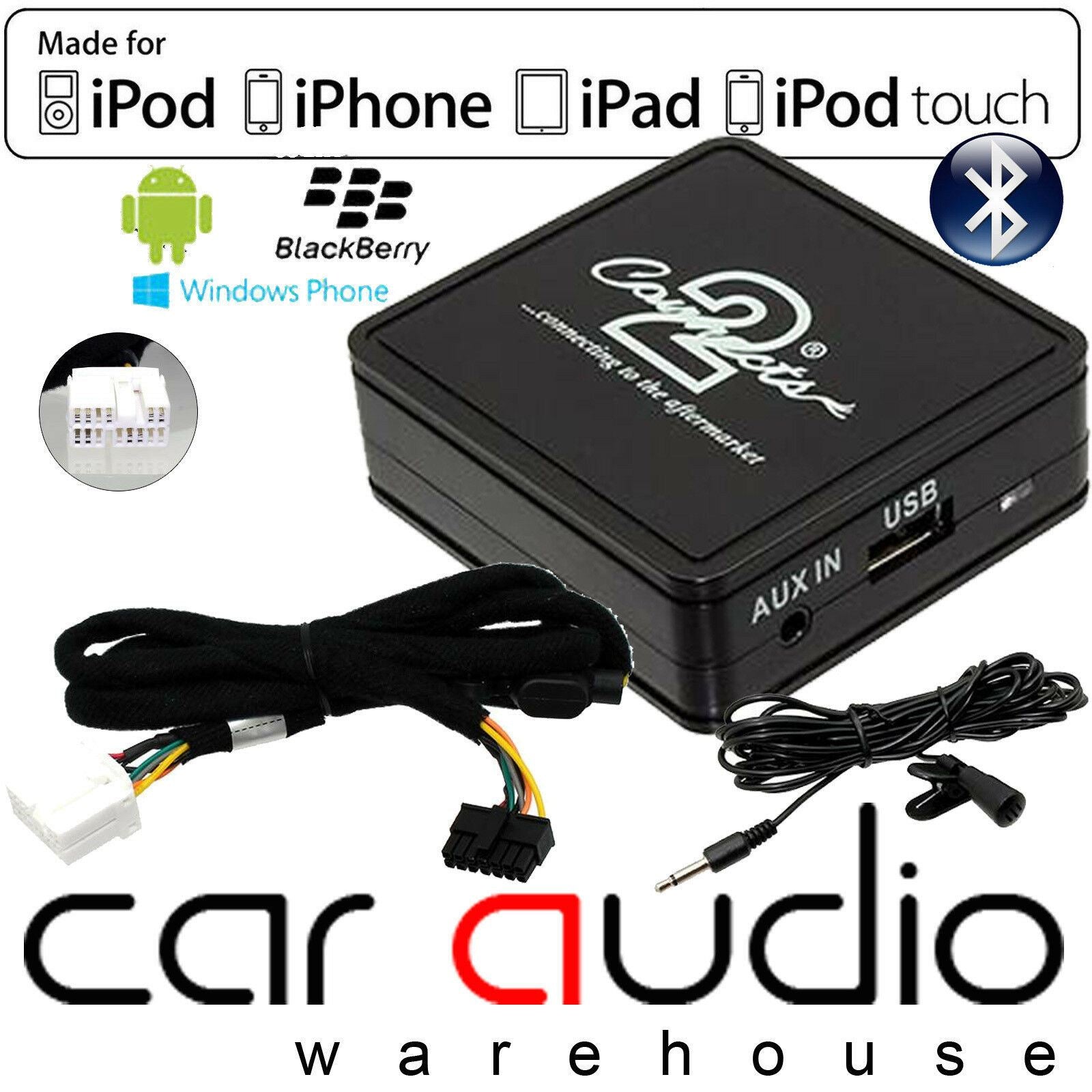 Honda S2000 2001 On Bluetooth Music Streaming Handsfree Car Kit AUX CTAHOBT001