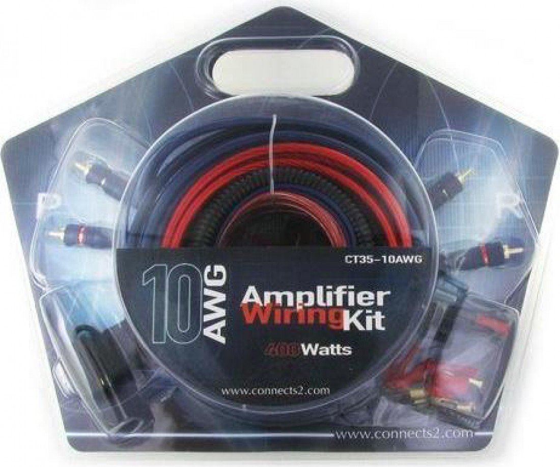 Connects2 CT35-10AWG - 400 Watt 10 AWG Gauge Complete Car Amplifier Wiring Kit