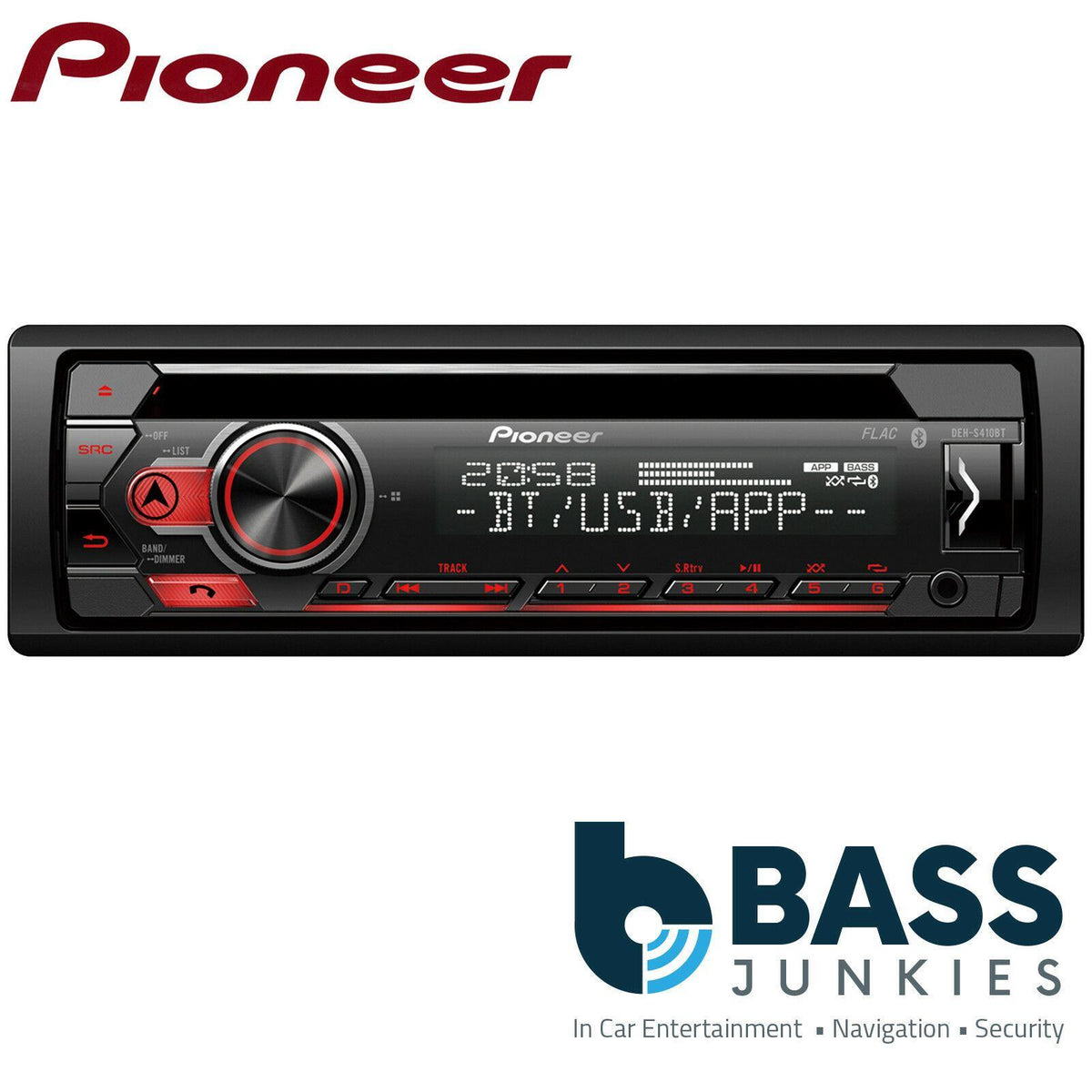 Pioneer DEH-S420BT CD MP3 Tuner Bluetooth USB iPhone Android Spotify Car Stereo