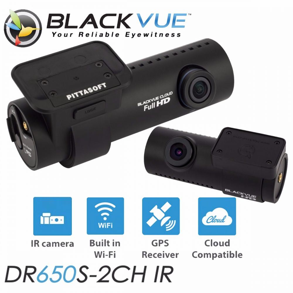 BLACKVUE DR650S 2CH IR - 16GB - Front & Rear CarDash Cam Full 1080p Front camera & 72