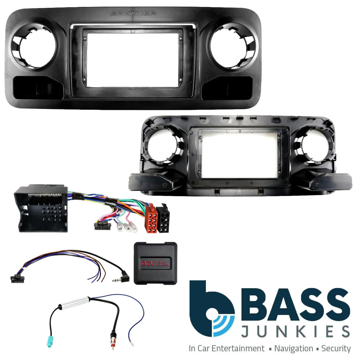 For Mercedes Sprinter W907-10 2018-23 Fascia Fitting Kit For 9" Android Car Stereo