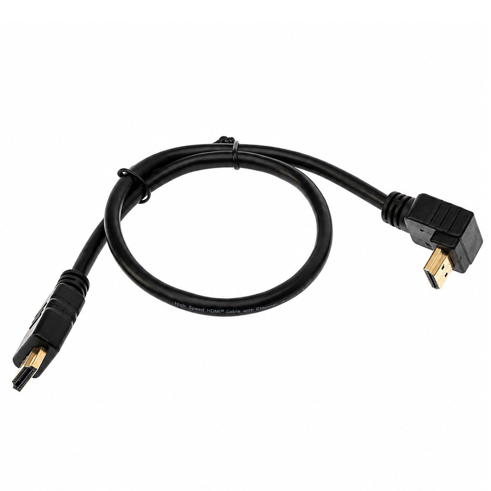 Avtex M05HDL-01 Right Angle HDMI Cable 0.5m Gold Plated HDMI 1.4 Lead