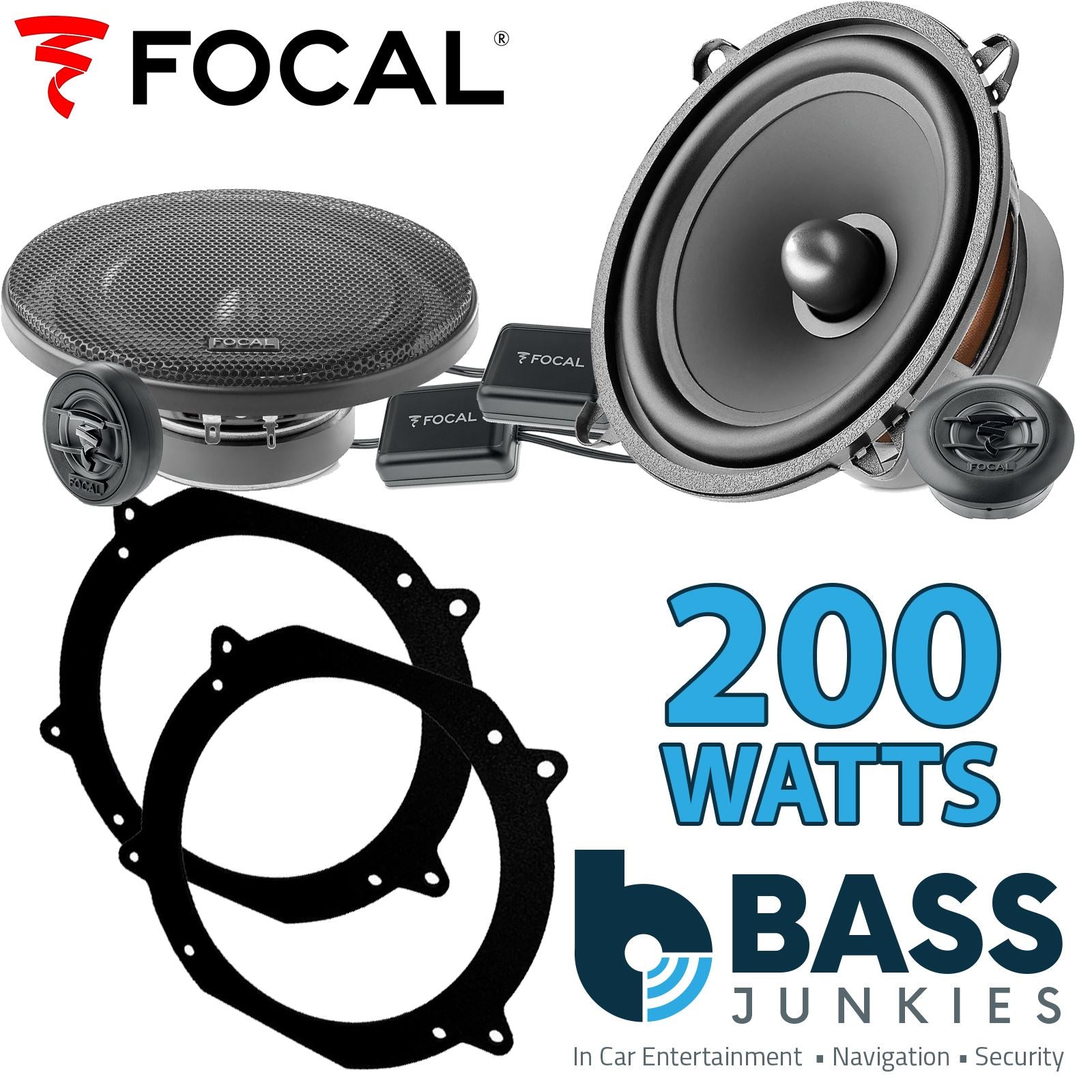 Focal Auditor ASE130 130mm/13cm/5.25"Car Component Speakers (Pair Max 200 watts) Fits Volvo 740 1984-92 | 760 82-90 | 940 90-98 | 960 90-96