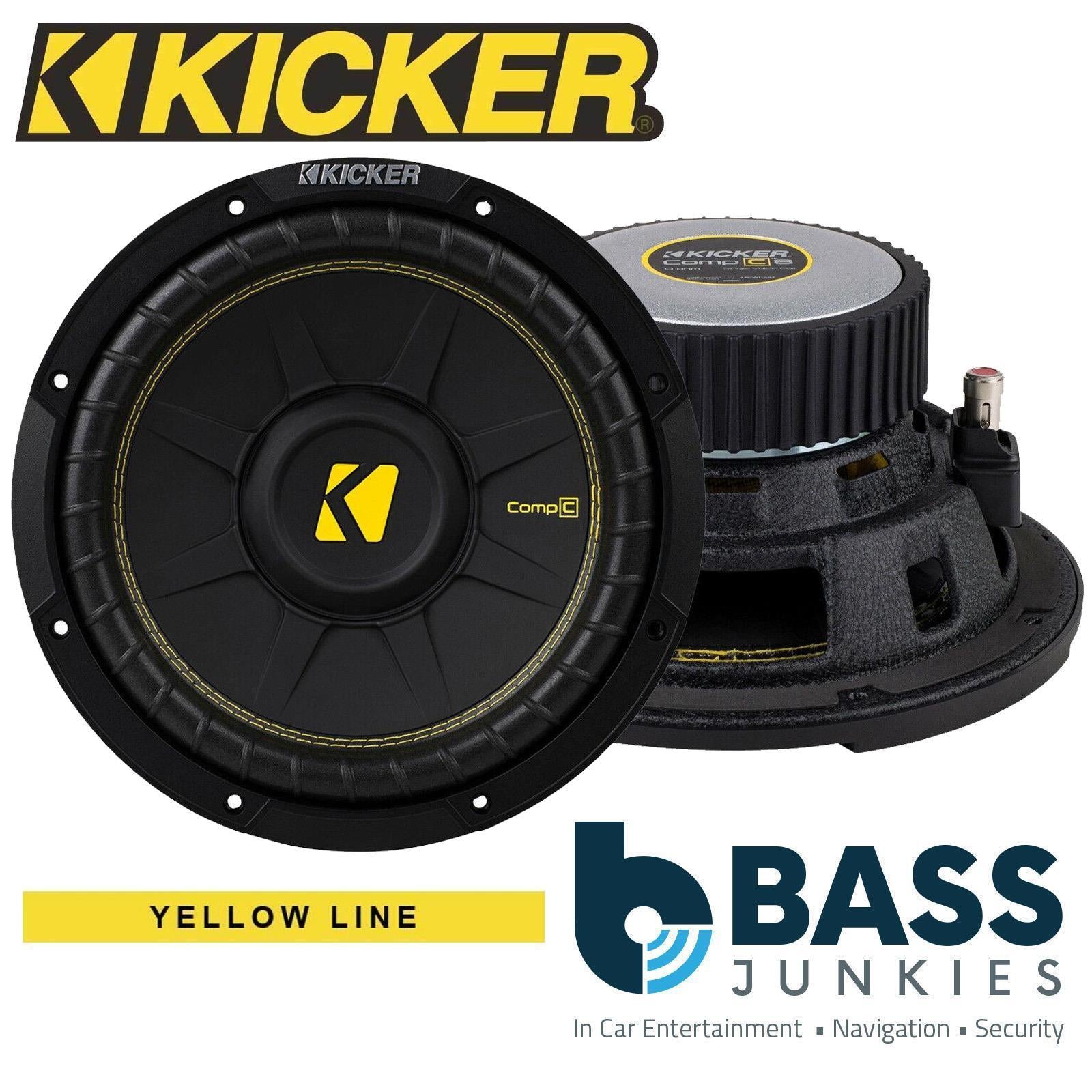 Kicker CWCS124 - CompC 12" 30cm 600 Watts 4 Ohm Single Voice Coil SVC Car Subwoofer