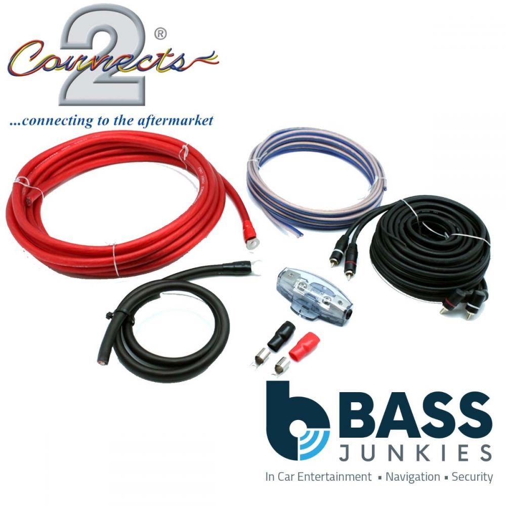 Connects2 PRO-FOUR - 1000 Watts 4AWG Gauge Power Ground RCA Car Amplifier Wiring Kit