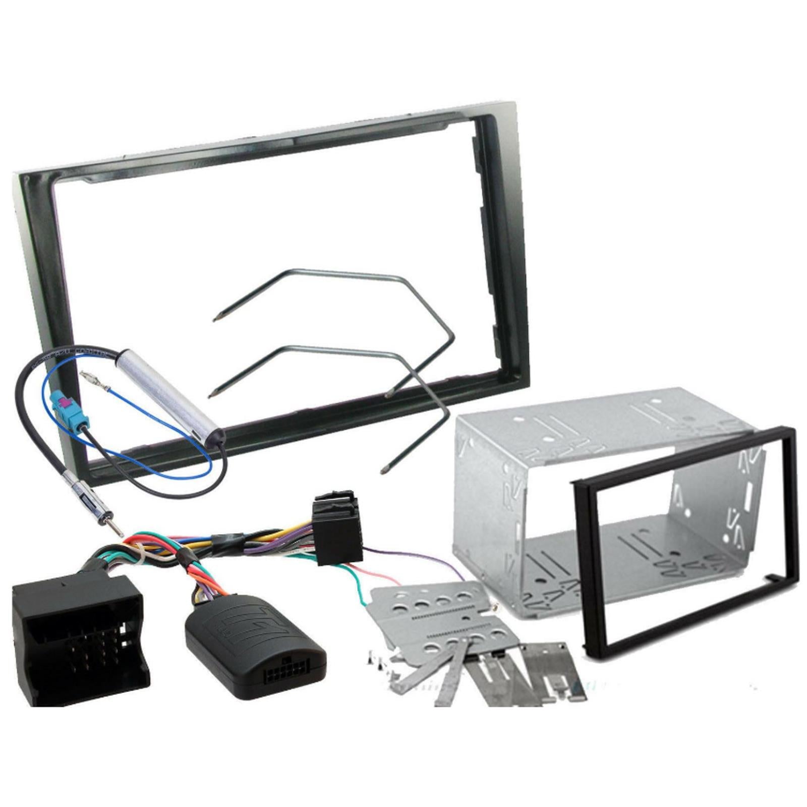 Vauxhall Corsa D Facelift Car Stereo Double Din Fascia & Steering Wheel CTKVX11