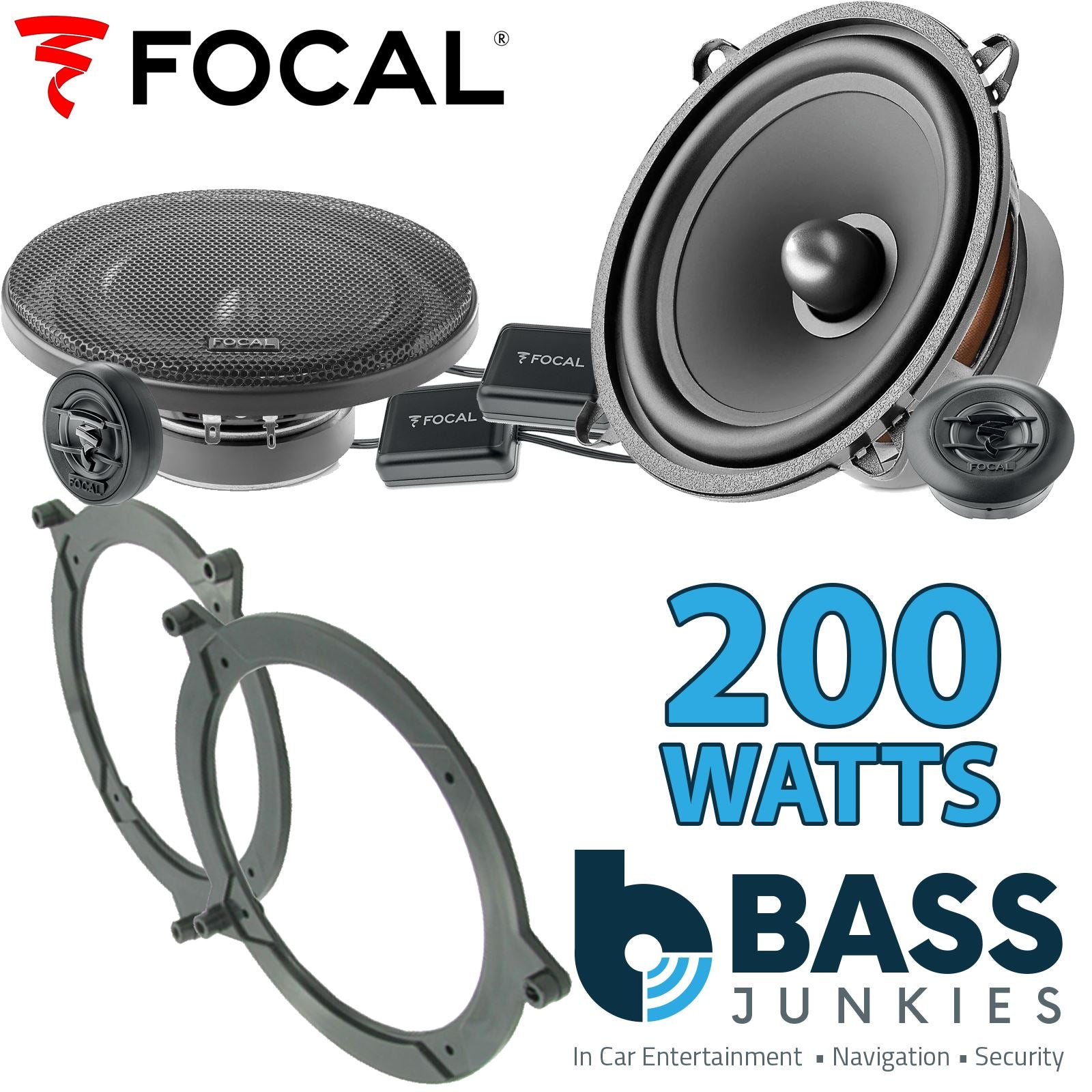 Focal Auditor ASE130 130mm/13cm/5.25"Car Component Speakers (Pair Max 200 watts) Fits BMW 3-Series 1999-05