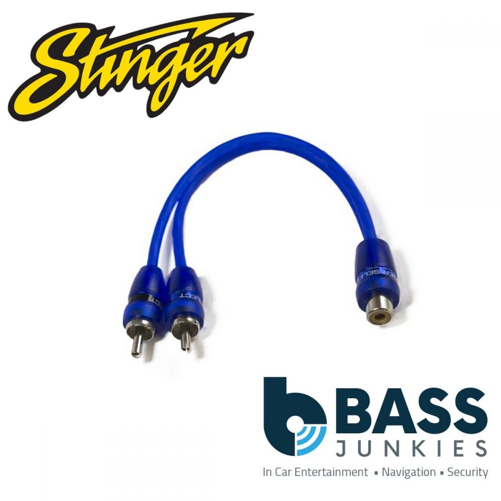 Stinger SSRCB2M 2 Mtr Competition Series 2 Male to 1 Female Y RCA Interconnect