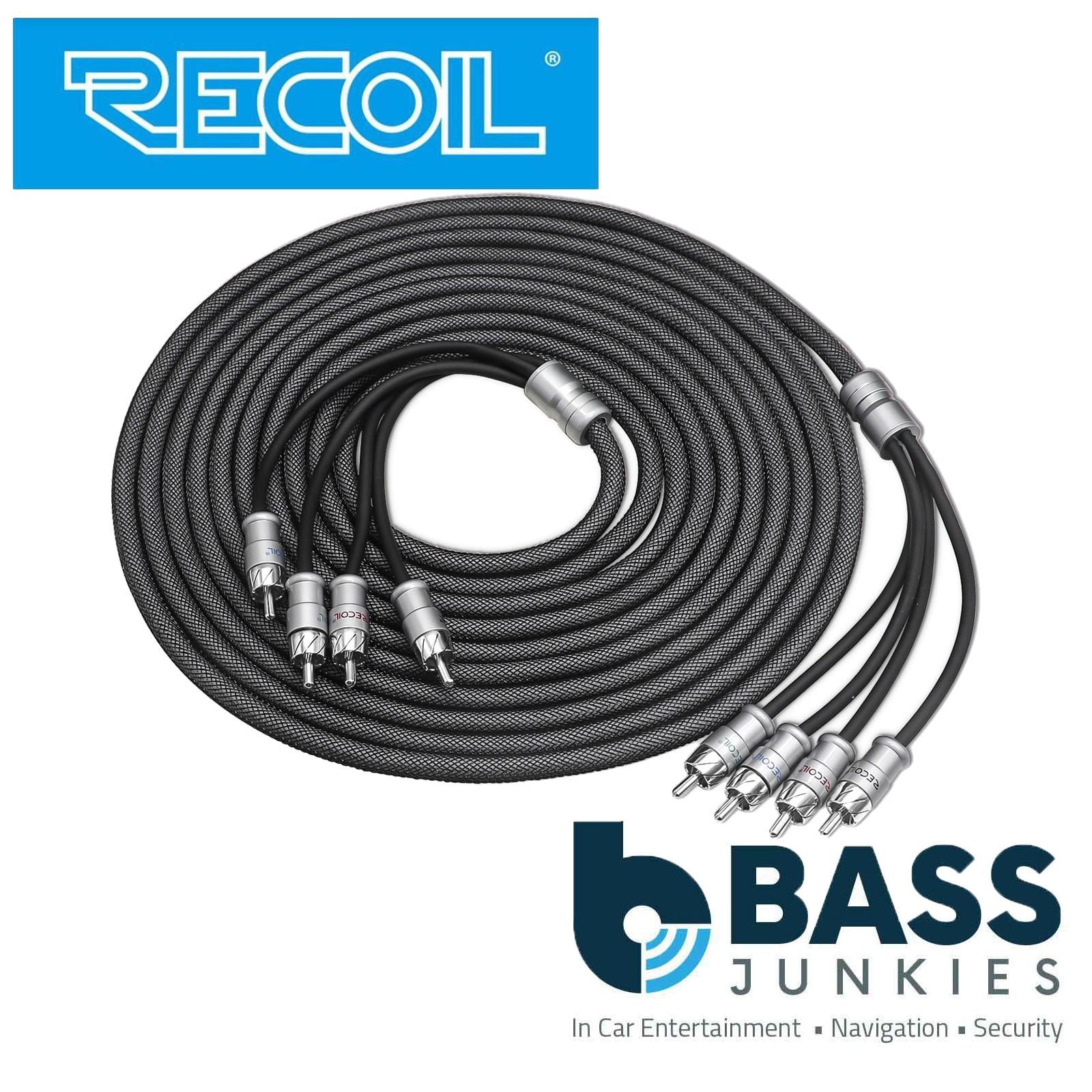 Recoil XI417 - 5 Metre Oxygen Free Copper 4-Channel Car Stereo RCA Phono Cable