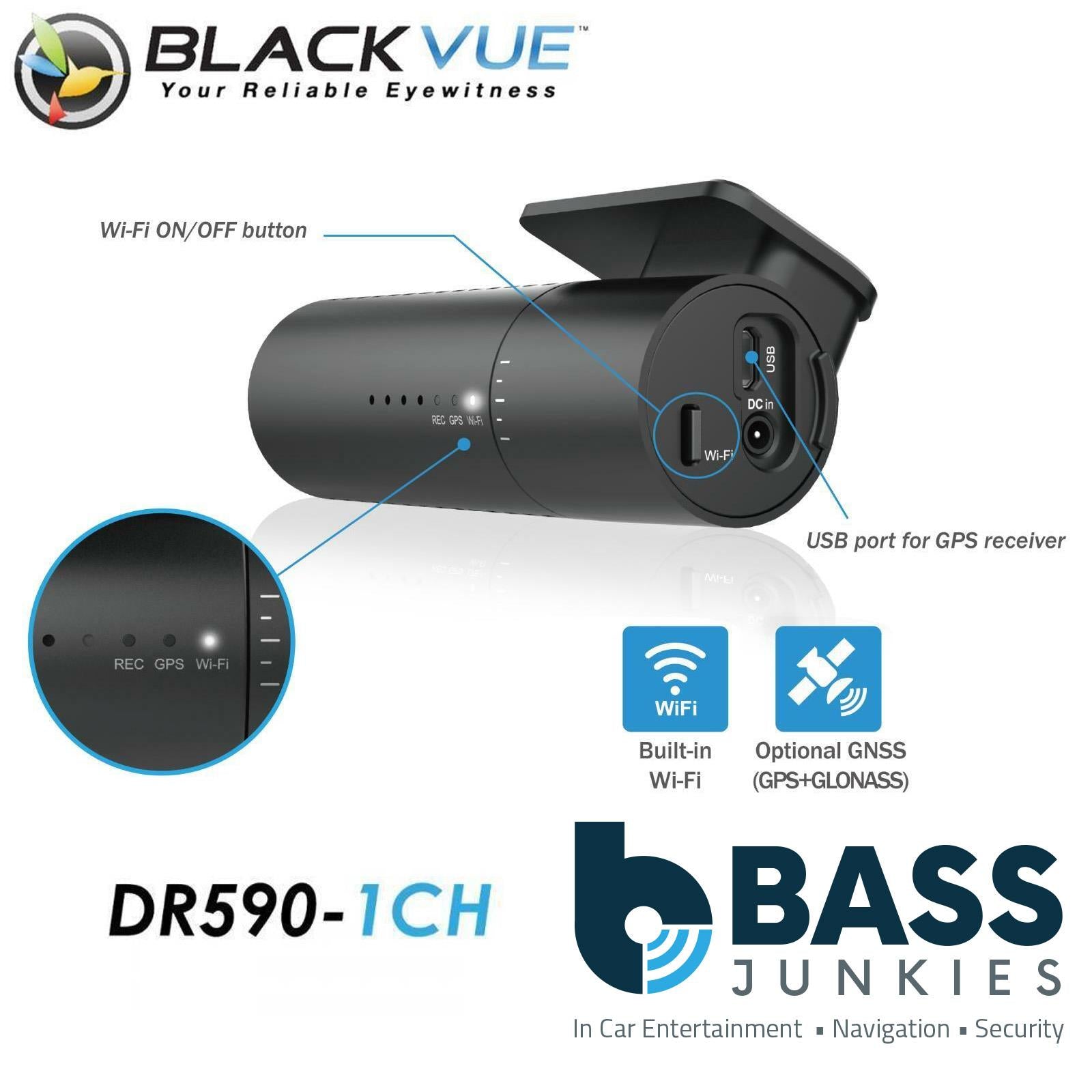 Blackvue DR590X-1CH 32GB GPS Full HD 1080p Wide Font Car Dash Camera WIFI Cloud @60fps Front Camera