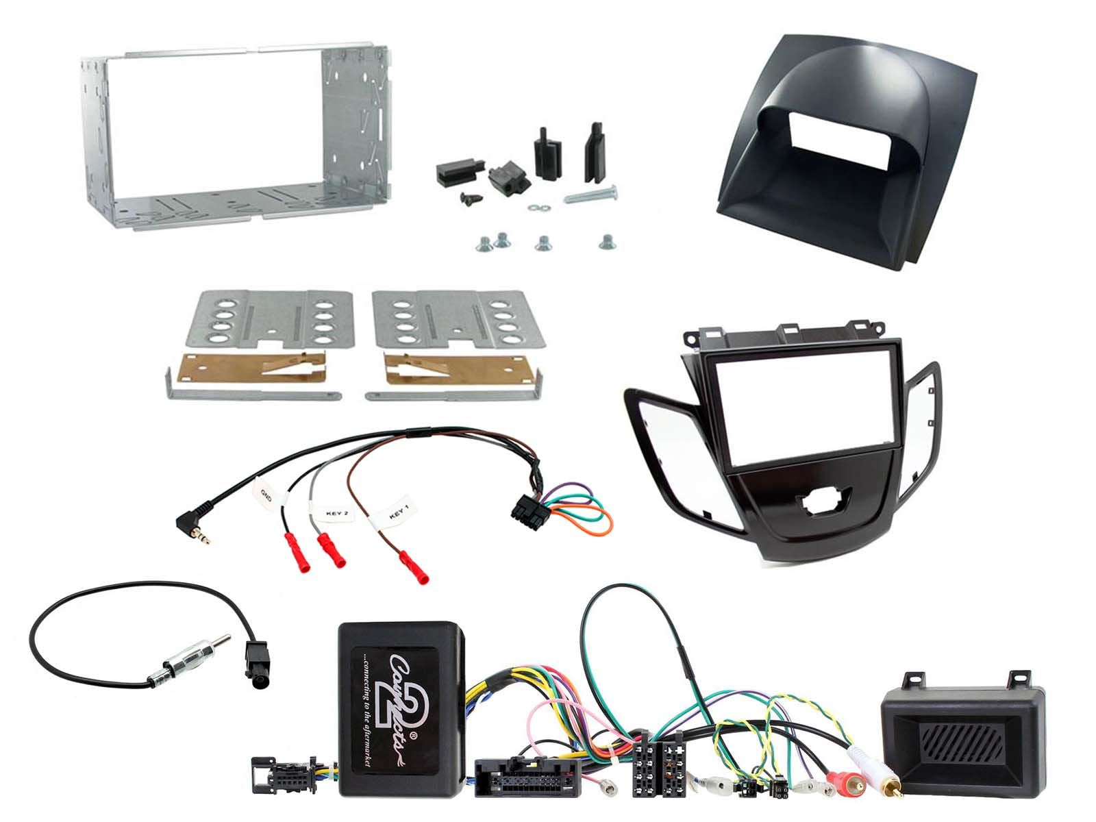 Connects2 Double Din Stereo fitting kit for Ford Fiesta 2010-2012 Vehicle Specific Stereo Screen Steering Controls Fitting Kit