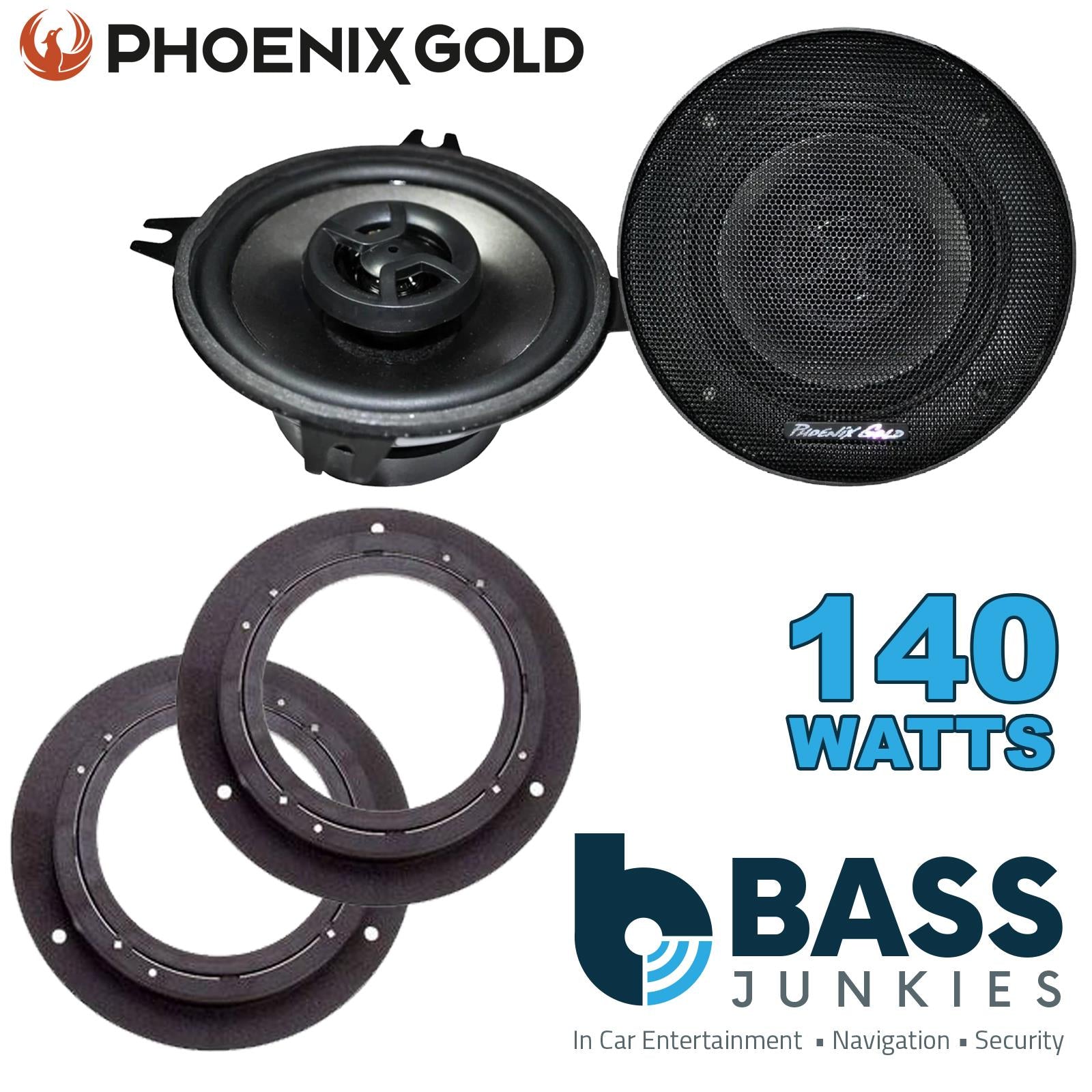 Phoenix Gold Z4CX 100mm/10cm/4" 2-Way Coaxial Car speakers (Per Pair Max 140|70 watts RMS) Fits Mercedes A-Class 2004-12