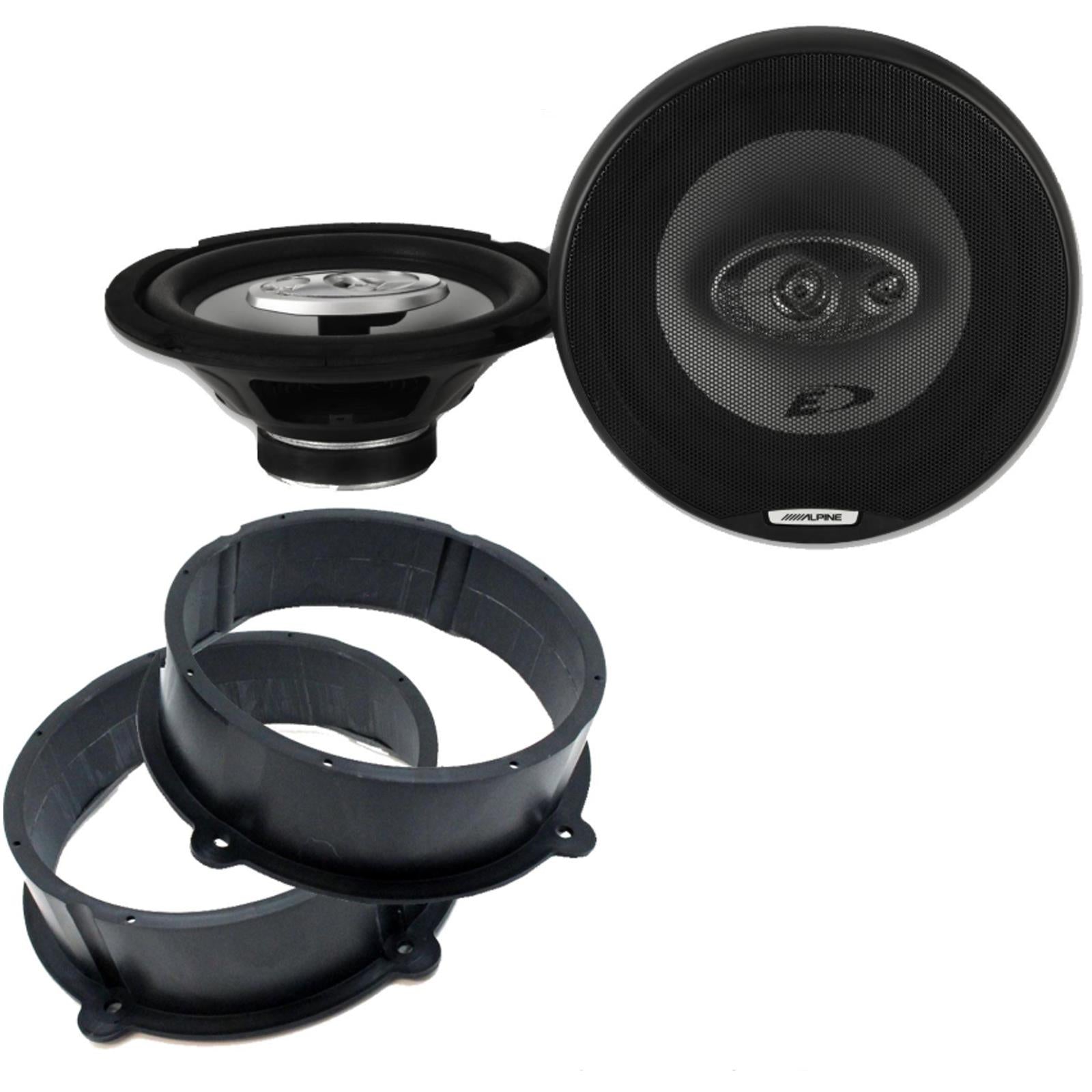 Alpine 8" 560 Watts 3 Way Front Door Car Speaker Kit For Audi Q7 (SL) 2005-2015