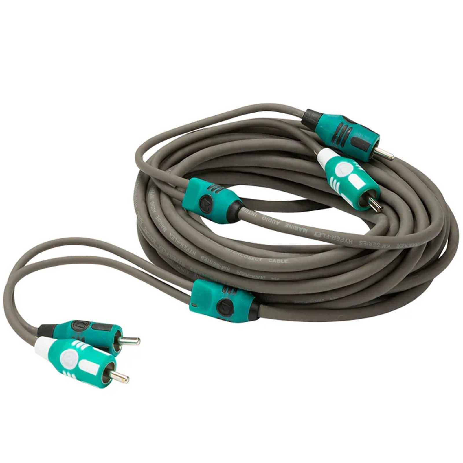 Kicker 47KMI7 - 7 Metre Marine 2 Channel RCA Interconnect Cable OFC