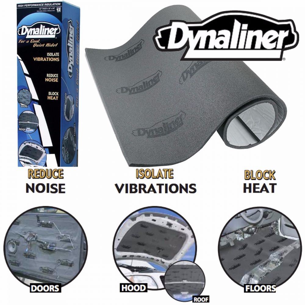 Dynamat DYN11103 - Dynaliner 1/2" 12sq.ft 32" x 54" Sheet Car Van Heat & Road Noise Mat