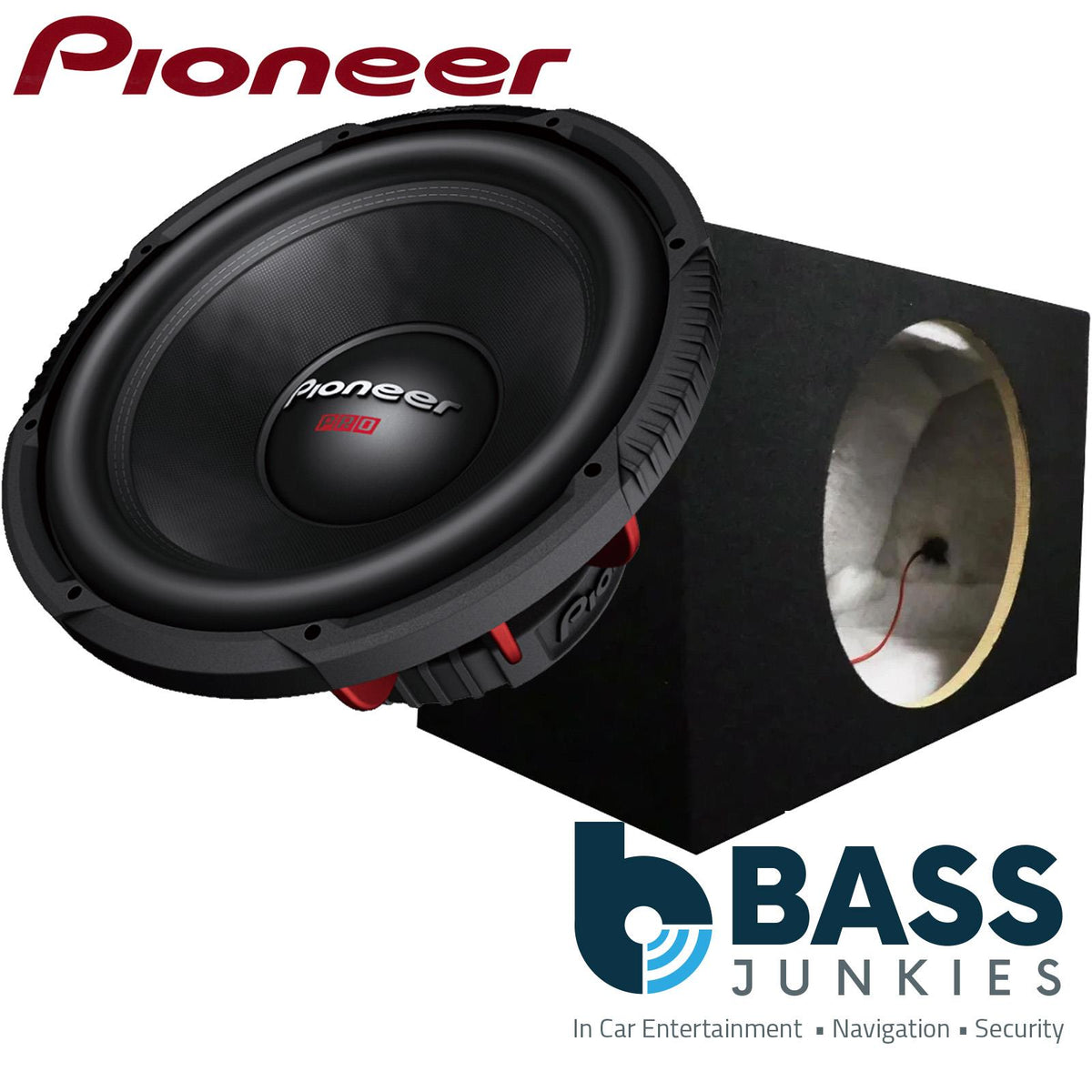Pioneer TS-W3820PRO - 3500 Watts 15" 38cm PRO Samurai Series Dual Voice Car Subwoofer & Bass Box Enclosure