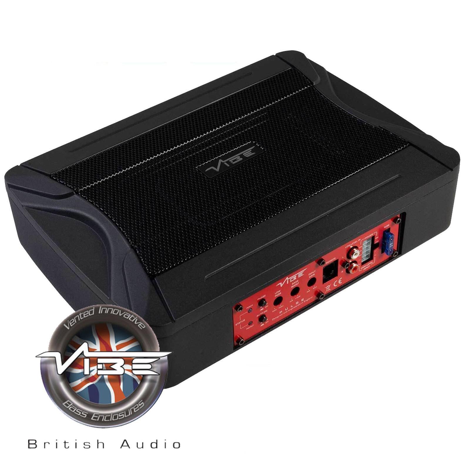 VIBE Pulse PULSEC8A-V4 - 240 Watts Active Amplified Underseat Car Subwoofer Box