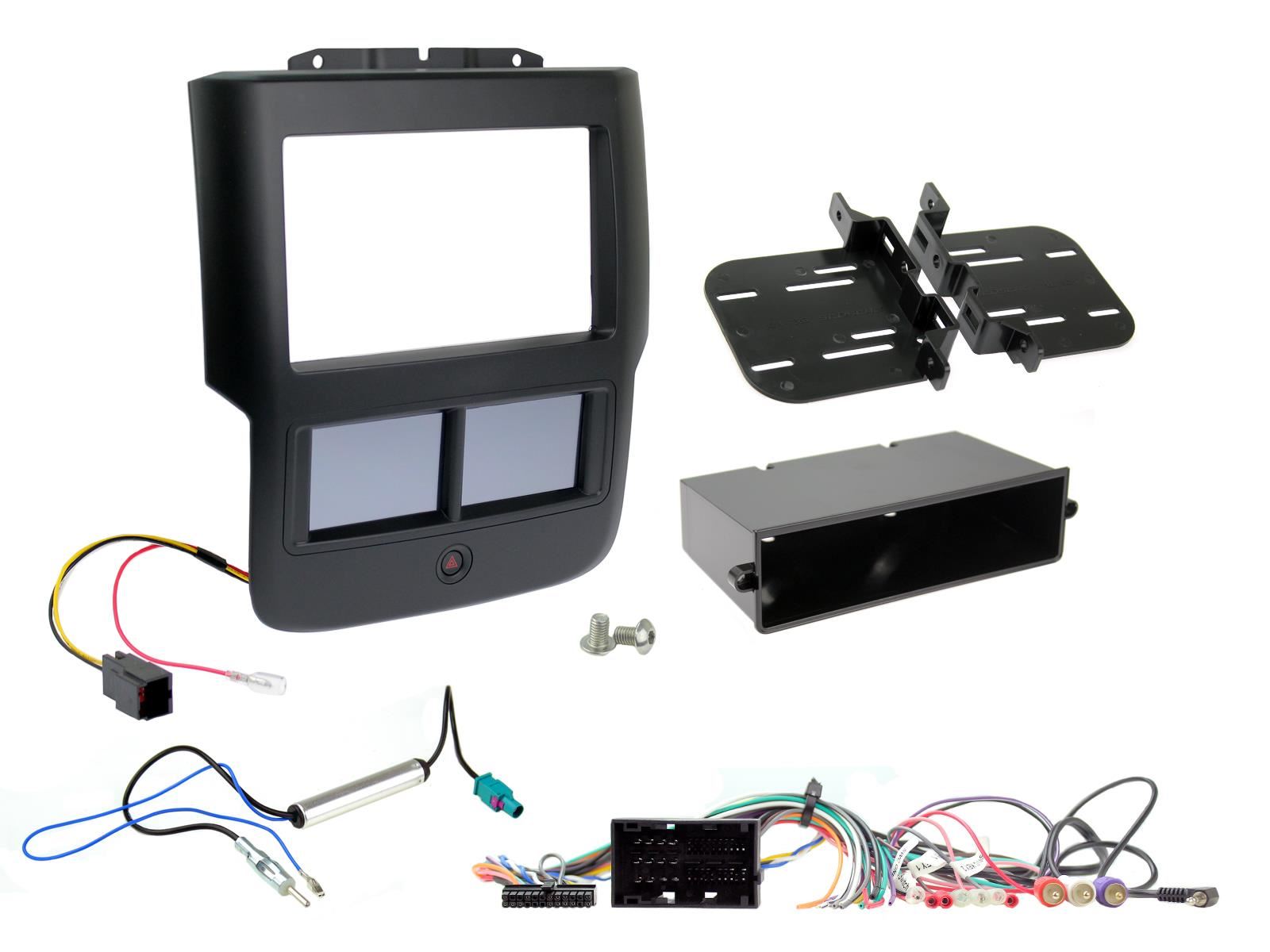 Connects2 Double Din Stereo fitting kit for Dodge Ram 2013-2021 Vehicle Specific Stereo Screen Steering Controls Fitting Kit
