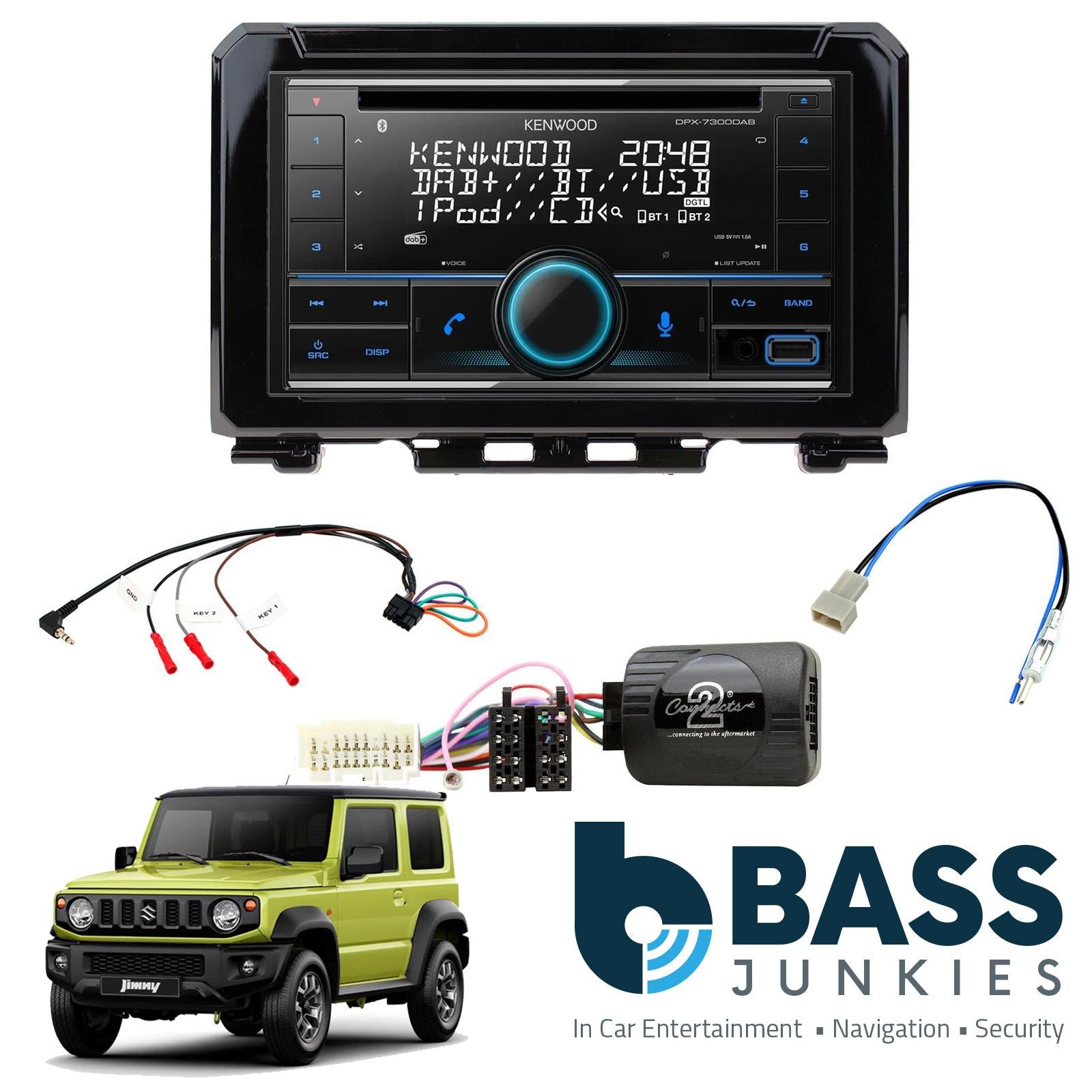 Kenwood DPX-7300DAB Bluetooth CD MP3 USB Car Stereo fits Suzuki Jimny 2018