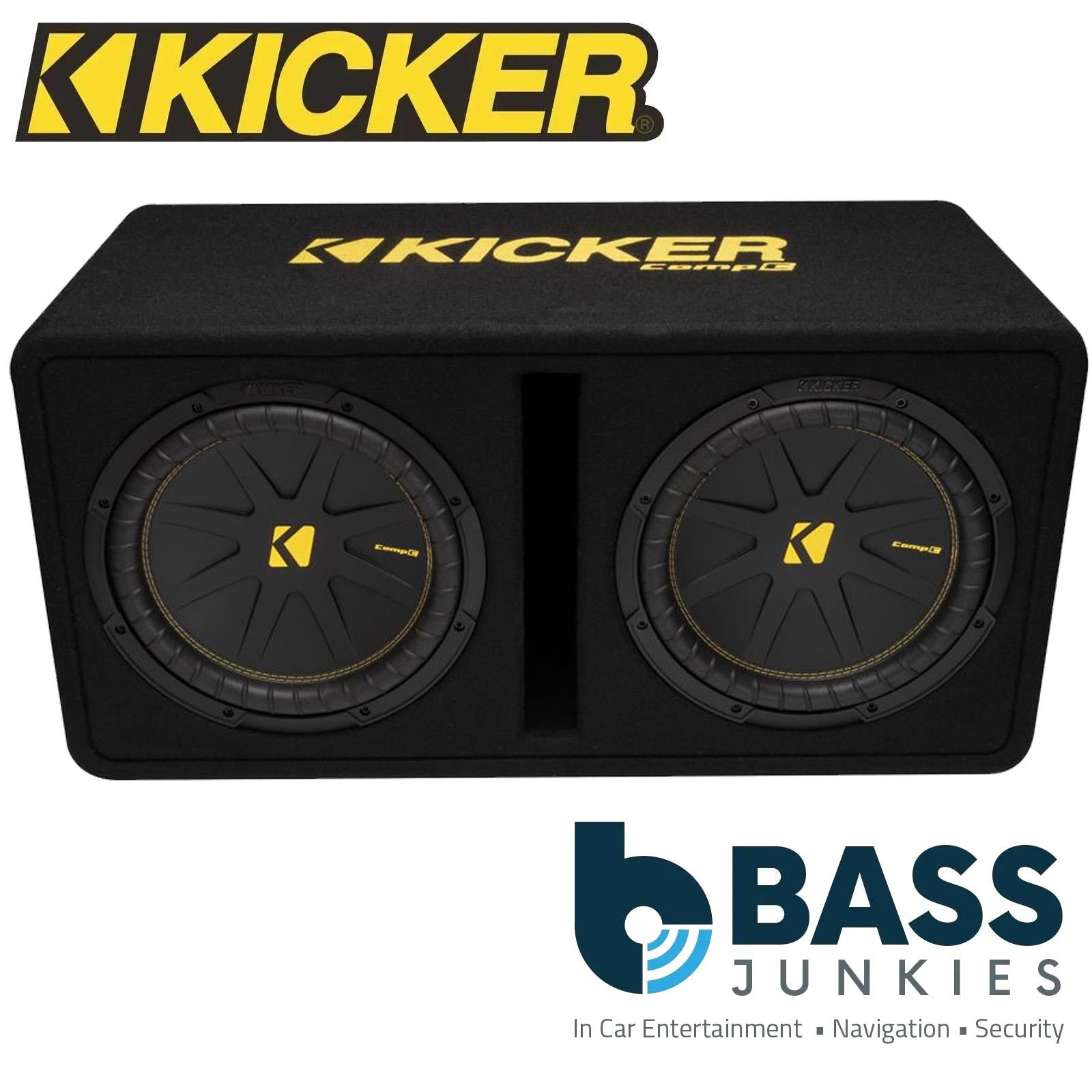 KICKER 50DCWC122 - 2 Ohm 1200 Watts Dual 12" Ported Car Bass Box Sub Enclosure
