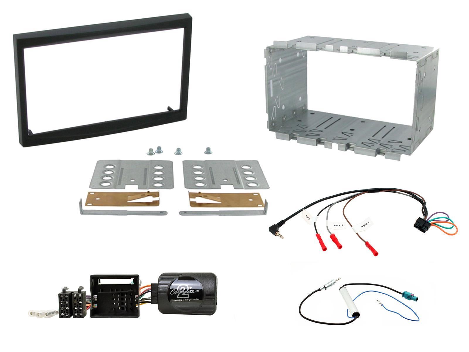 Connects 2 CTKCT01 - Citroen C2 C3 2005 - 2009 Double Din Fascia Panel & Steering wheel Interface Fitting Installation Kit