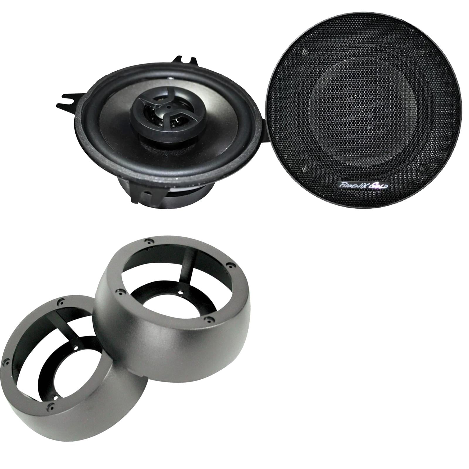 Phoenix Gold Z4CX 100mm/10cm/4" 2-Way Coaxial Car speakers (Per Pair Max 140|70 watts RMS) Fits Universal