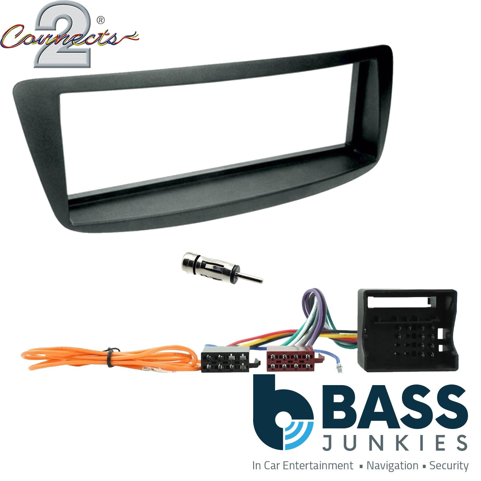 Single Din Stereo Fitting Kit + Steering Wheel Stalk Controls to fit Citroen C1 2005-2014
