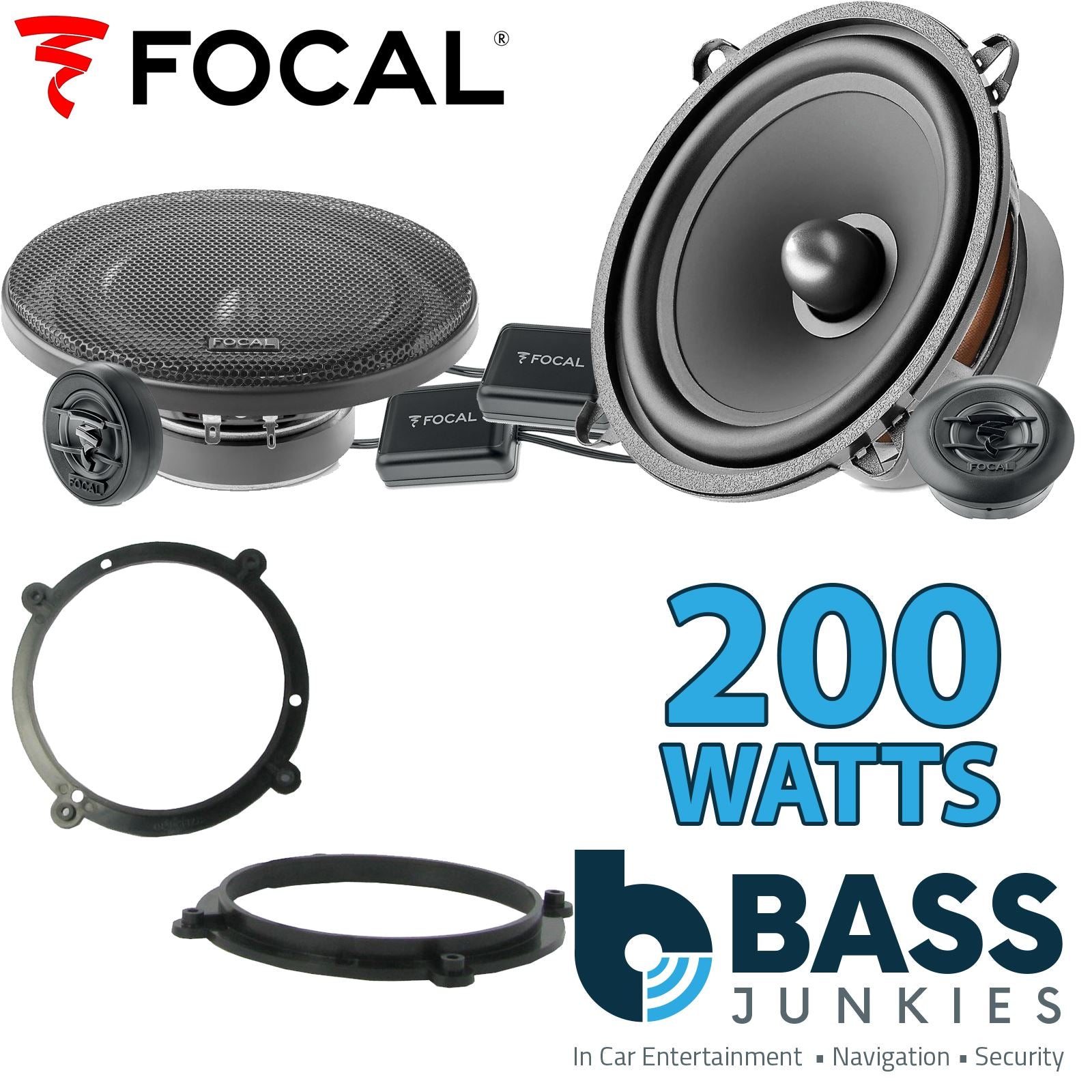 Focal Auditor ASE130 130mm/13cm/5.25"Car Component Speakers (Pair Max 200 watts) Fits Audi A3 1996-03