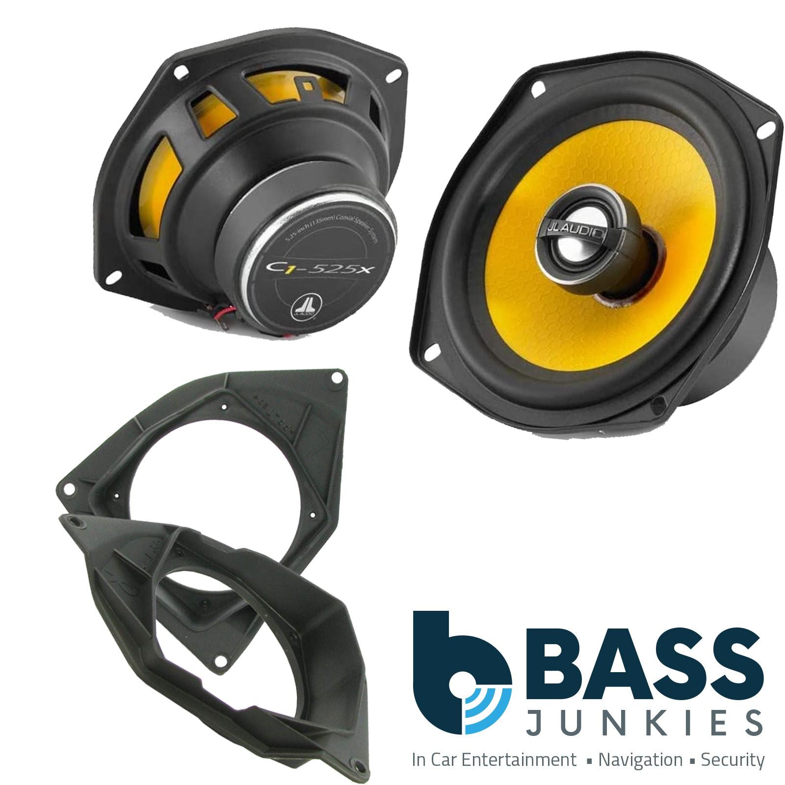 JL Audio C1-525X 2-Way 130mm/13cm/5.25" Coaxial Speakers (Per Pair 450 Watts) Fits Citroen C3 2002-05