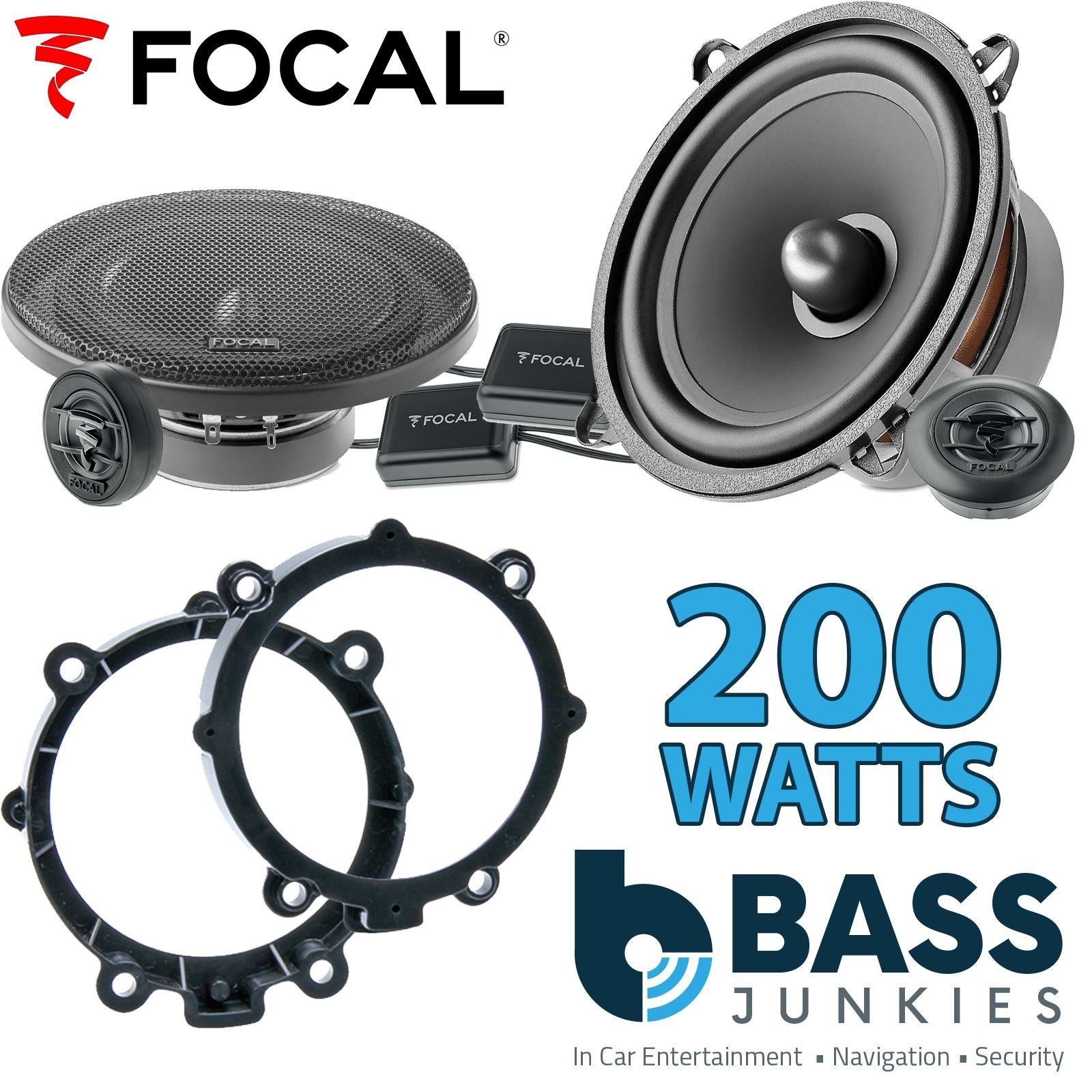 Focal Auditor ASE130 130mm/13cm/5.25"Car Component Speakers (Pair Max 200 watts) Fits Mercedes Vito 2003-14 | Sprinter 06-18 | Viano 03-07
