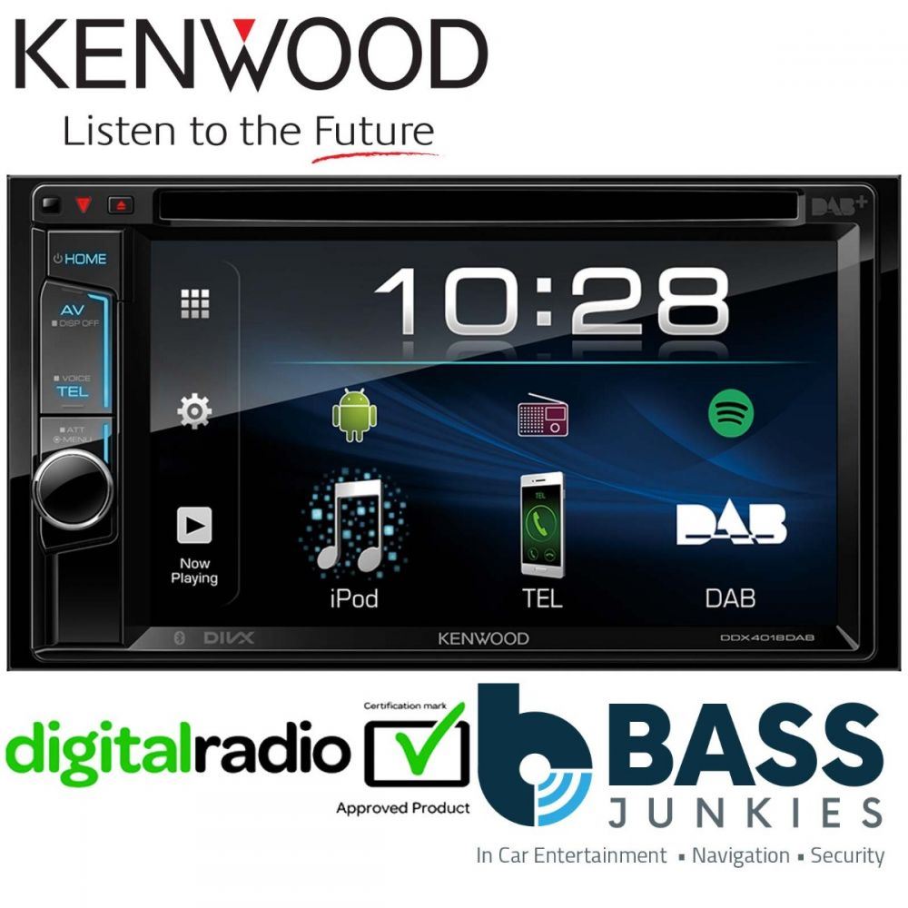 Kenwood DDX-4018DAB - 6.2” DAB DVD CD MP3 USB Bluetooth Car AV Stereo Radio Tuner Player