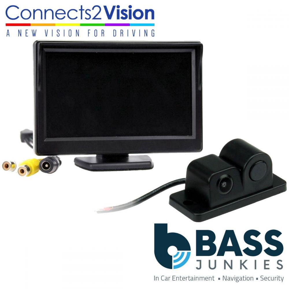 Connects2 CAM-10 Universal Car Van Rear View Combined Reverse Camera & 5" Dash Mount Screen Kit