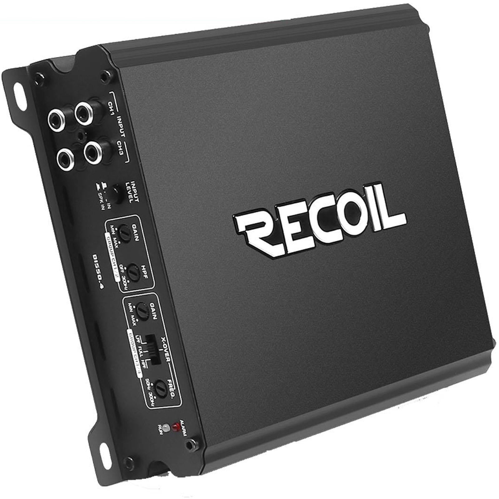 Recoil DI550.4 - 1040 Watts 4-Channel 2-4 Ohm Stable Class-D Car Amp Amplifier